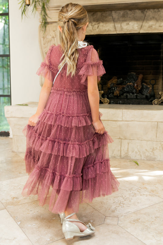 Mini Maxi Whimsical Dress in Mulberry