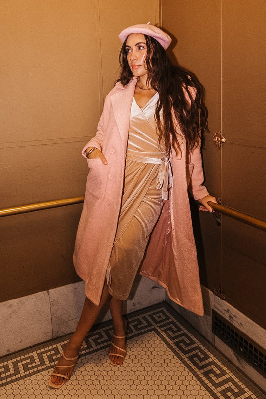 Lillie Dress in Champagne Velvet Dress - FINAL SALE-Adult