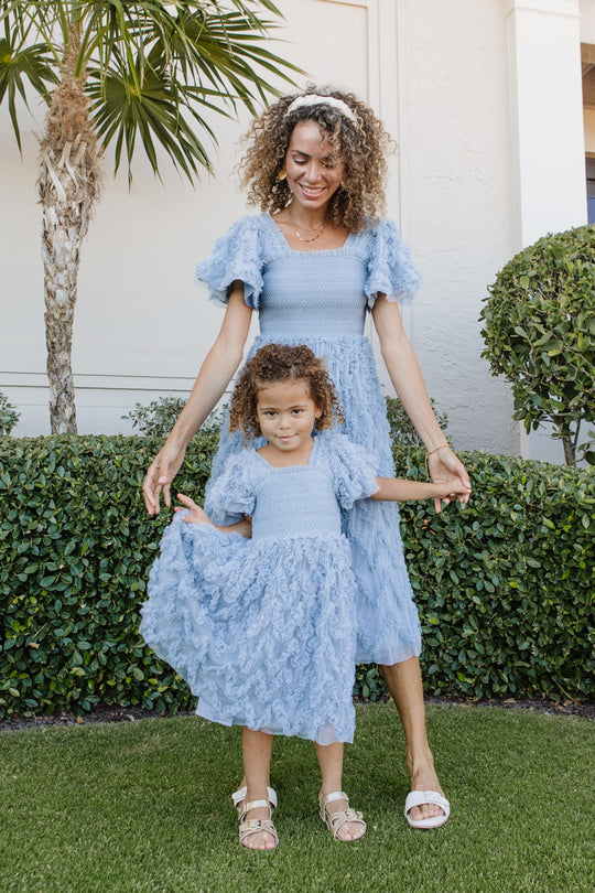 Mini Cloud Nine Dress in Powder Blue