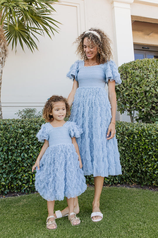 Mini Cloud Nine Dress in Powder Blue