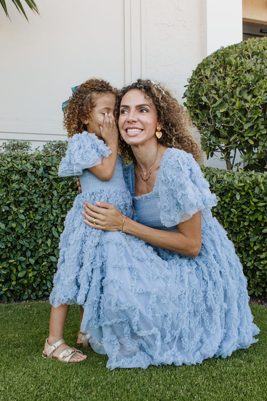 Mini Cloud Nine Dress in Powder Blue