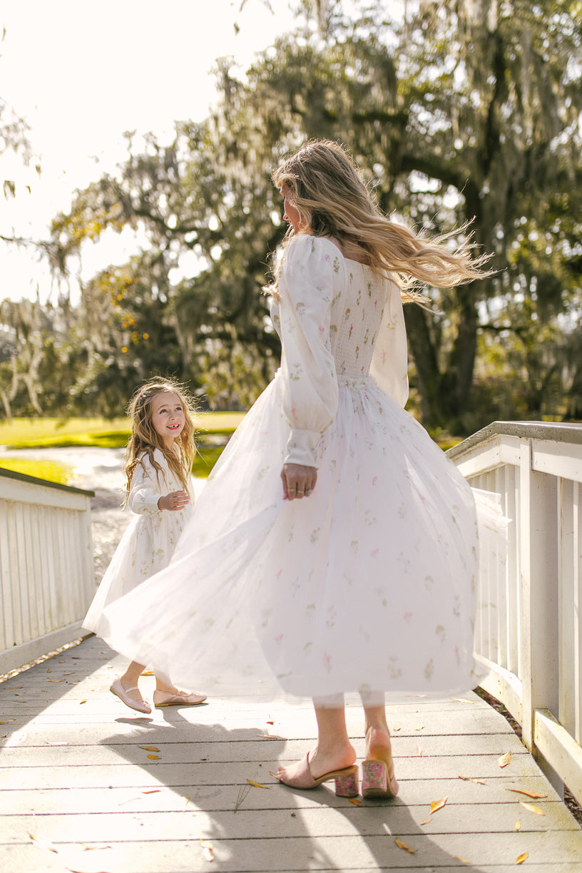Florence Dress in White Floral