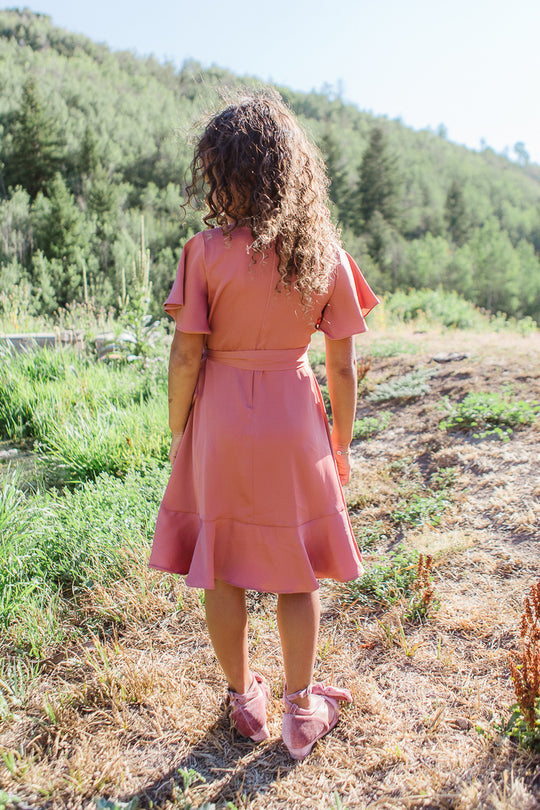 Mini Maggie Dress in Desert Rose