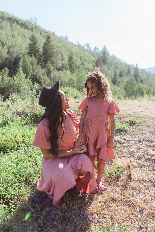 Mini Maggie Dress in Desert Rose