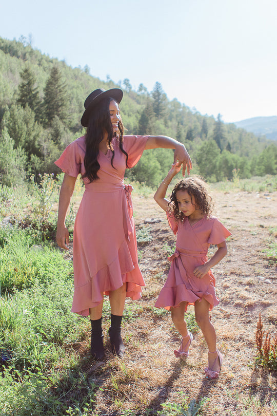 Mini Maggie Dress in Desert Rose
