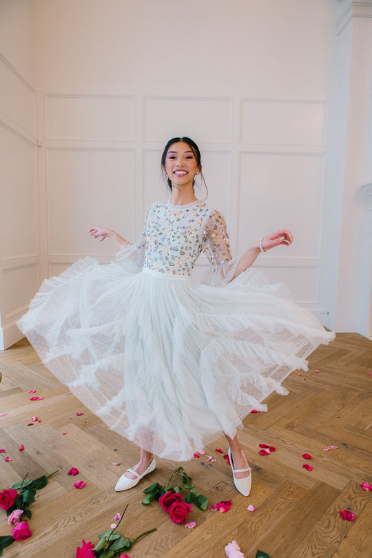 Paris Dress in Seafoam