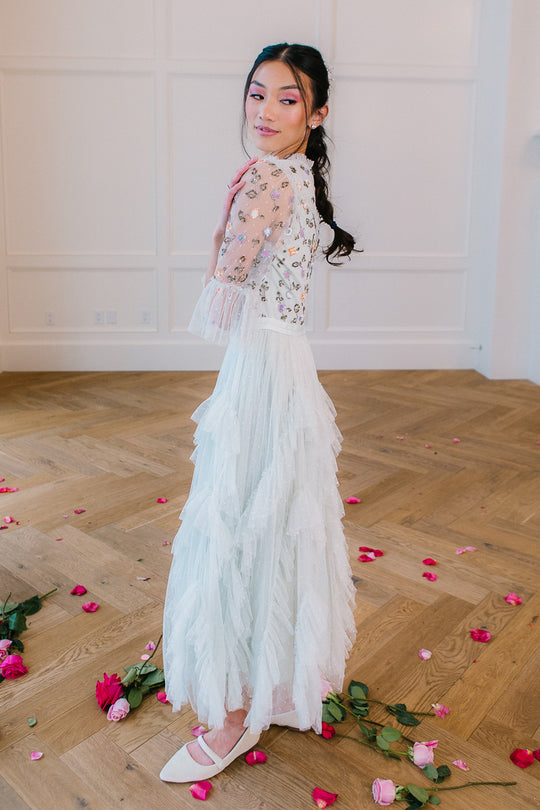 Paris Dress in Seafoam