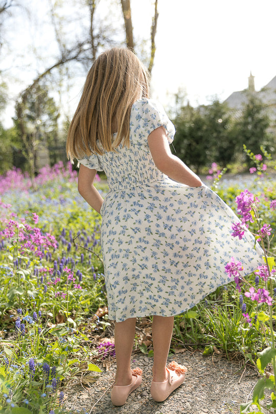 Mini Rae Dress in Blue Floral