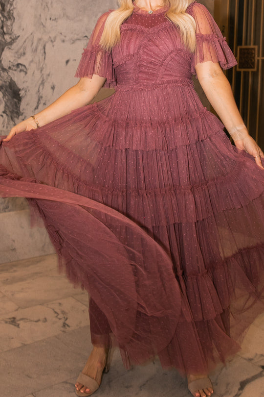Whimsical Dress in Mulberry